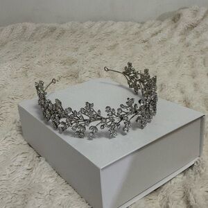 Elegant Silver Crystal Tiara